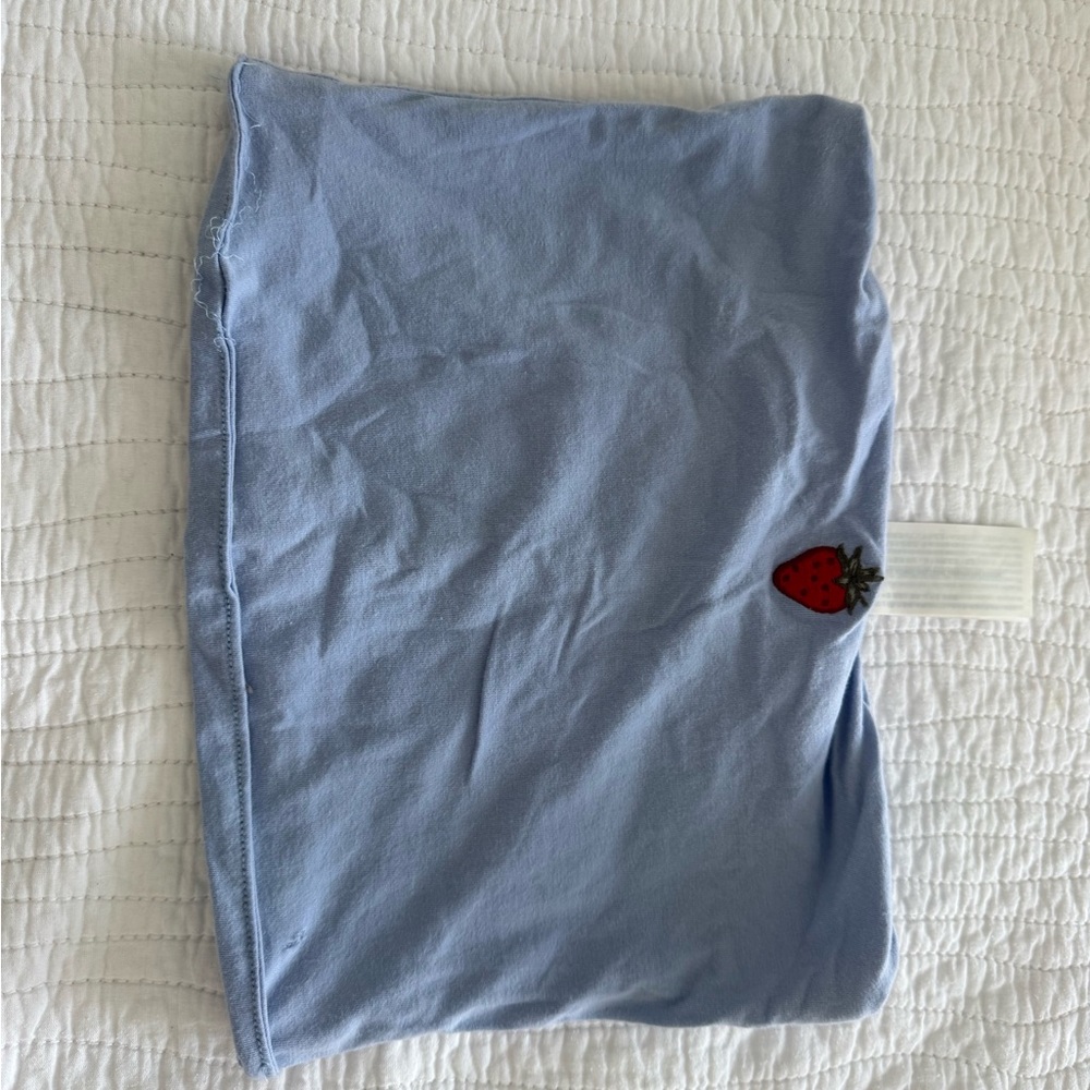 Hollister Light Blue Tube Tank with Small Strawberry Detail